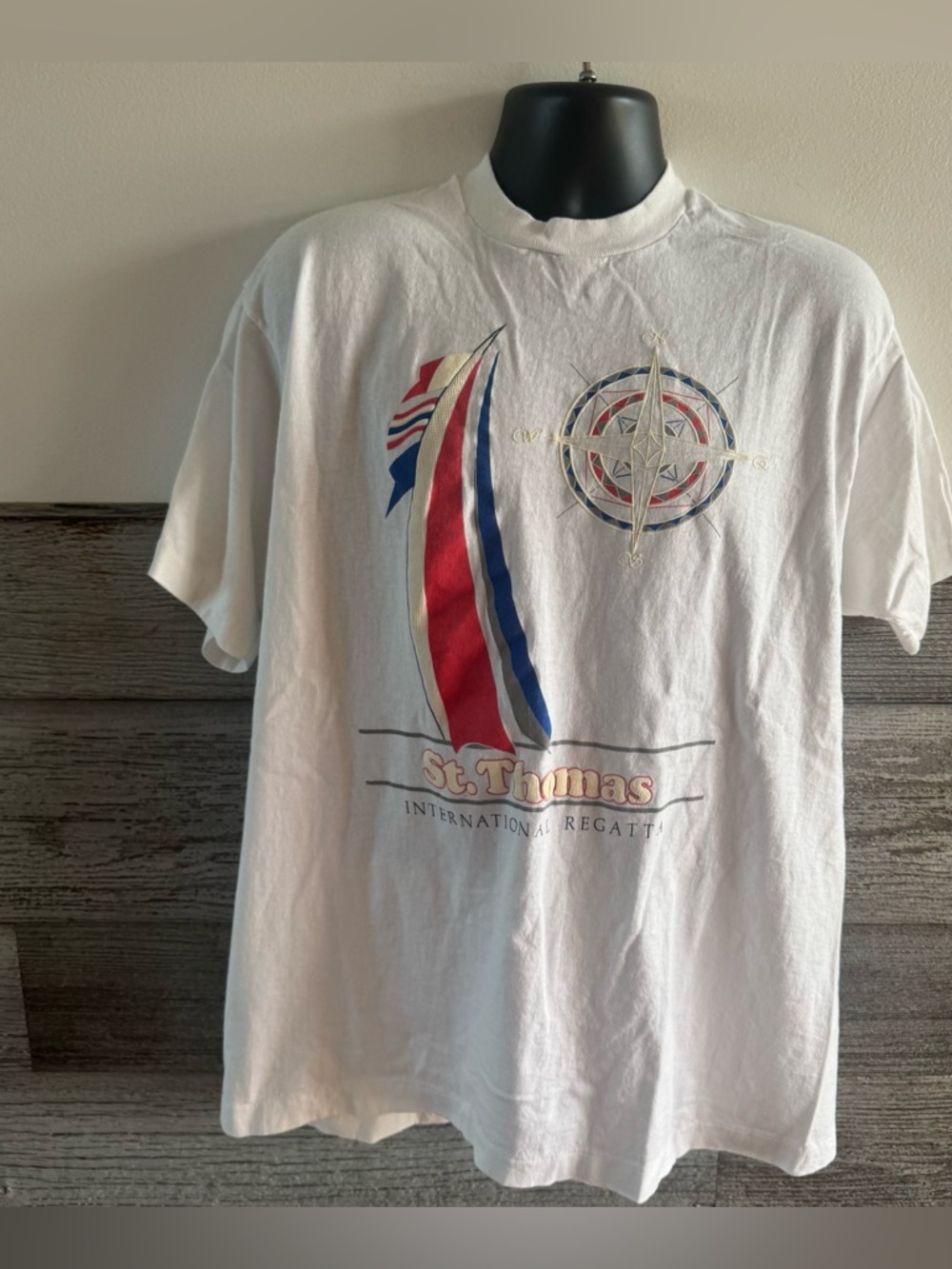 Vintage St. Thomas International Regatta T Shirt XXL Sailing Nautical Tee (S1)